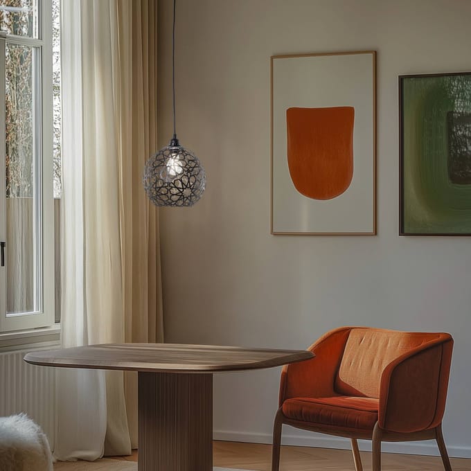 Opviq Hanglamp Fellini MR-785 1-lamp Ø 25cm zwart