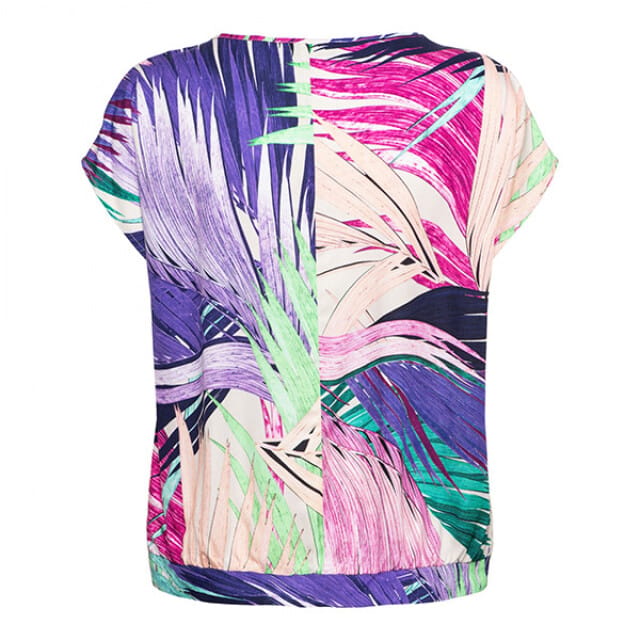 &Co Woman &co women top elvira leaf turquoise multi