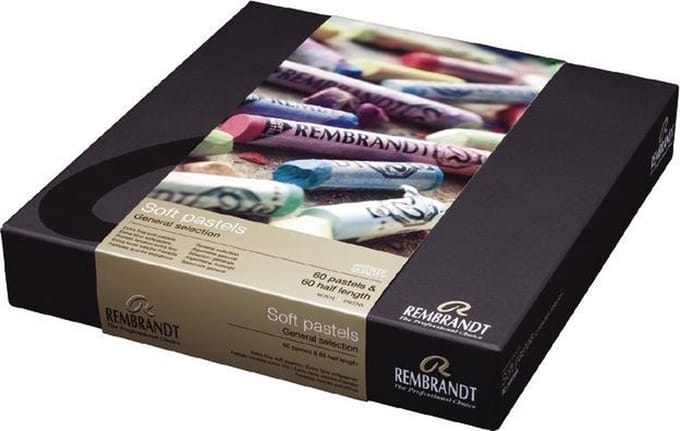 Soft pastel set heel en half 2 x 60 kleuren softpastels pastelkrijt