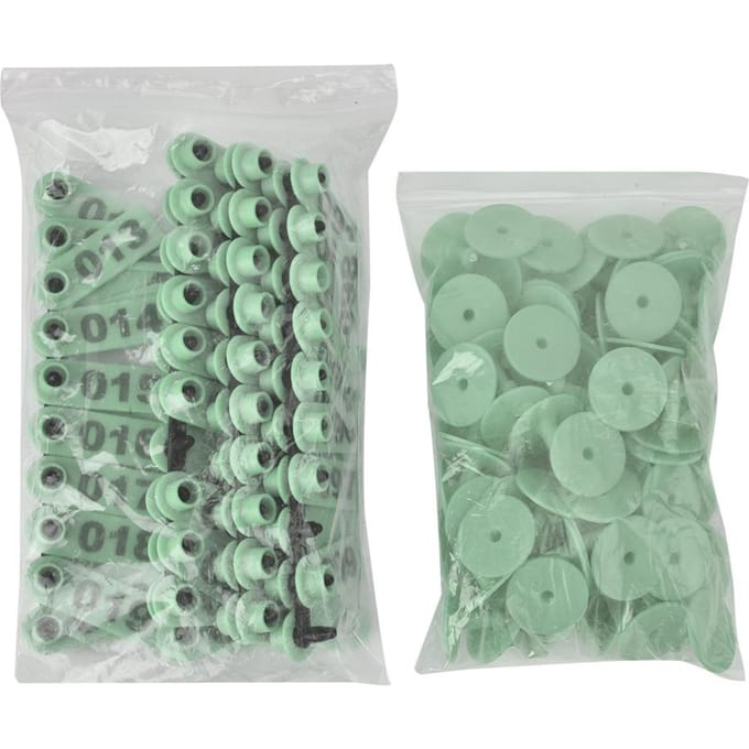 1-100 Nummer Plastic Vee Oor   Dier   voor Geit Schaap   (Oranje)