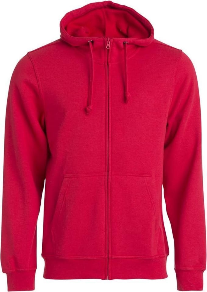 Basic hoody full zip rood l