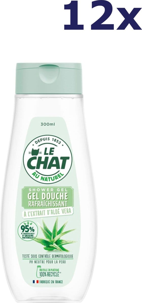 12x Le chat Douchegel - 300ml aloe vera