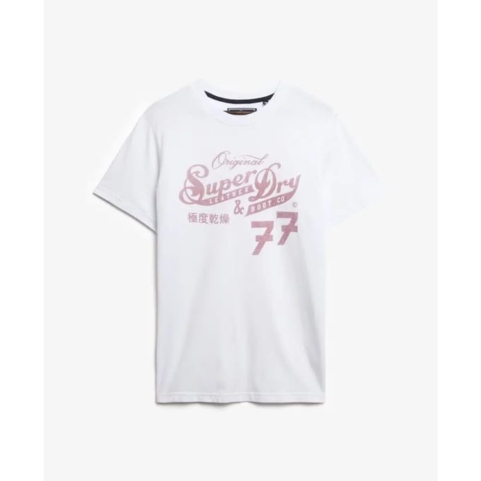 Superdry - Leather & Boot Co Script T-shirt - Heren - T-shirts