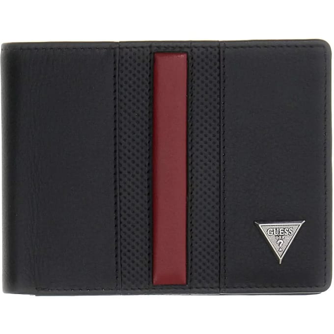 GUESS Leren portemonnee Torino Bifold Wallet Black zwart