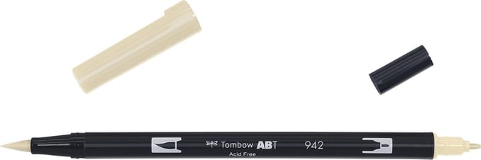 Tombow Brush pen - ABT 942 - Dual Brushpen - Cappuccino - Creme