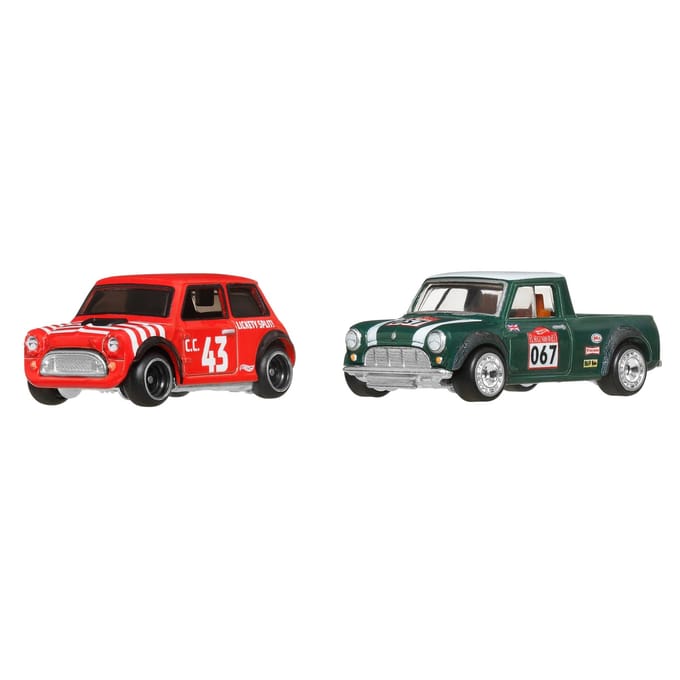 Hot Wheels Premium Car Culture Set van 2 - Morris Mini en '67 Austin mini pickup
