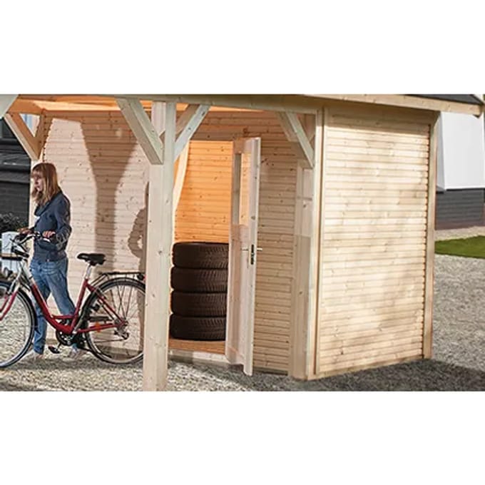 Weka Berging Voor Carport 614 Gr.2 Eiken 270x181cm