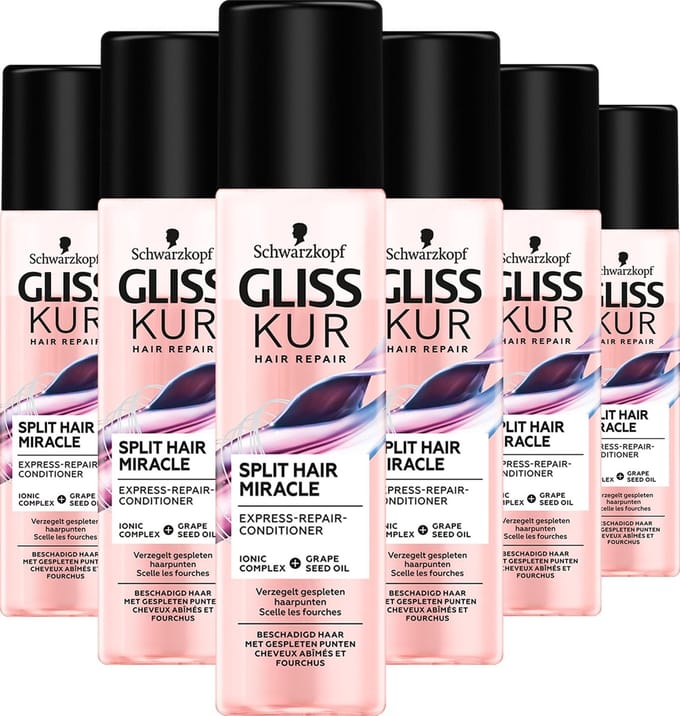 Gliss Kur Split end Miracle Anti-Klit Spray 6x 200 ml - Voordeelverpakking