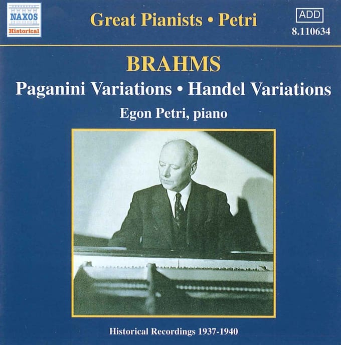 Egon Petri - Paganini | Händel Variations (CD)