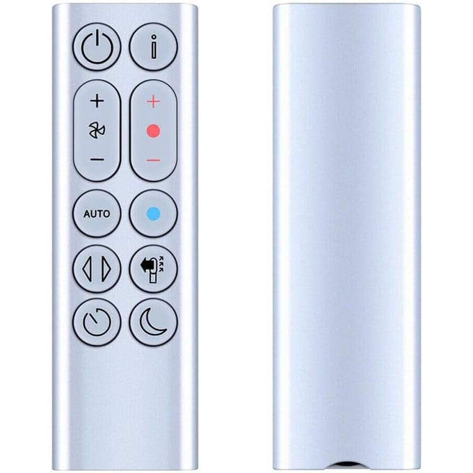 Ventilateur Chauffant Chaud et Froid Télécommande Pour Dyson HP04 HP05 HP06 HP09, Argent white