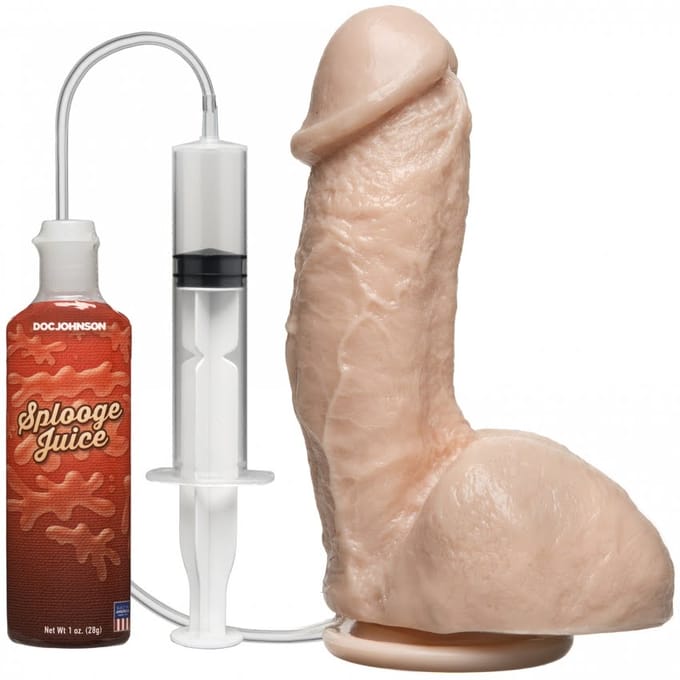 Doc Johnson Realistic Cocks realistische dildo The Amazing Squirting Realistic Cockkin Beige - 18,8 cm