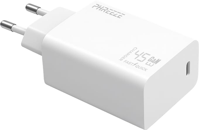 45w usb C oplader - Snellader - Oplader - Usb C adapter - Origineel Phreeze - Wit