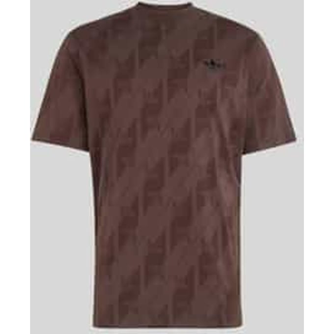 regular fit t-shirt van puur katoen met all-over logomotief