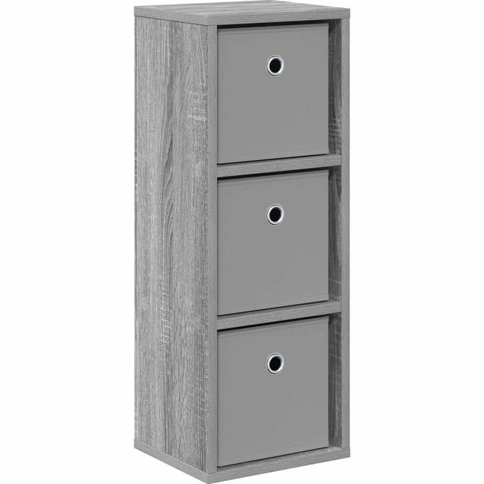 vidaXL - Dressoir - met - lade - Grijs - Sonoma - 25,5 - x - 22 - x - 69,5 - cm