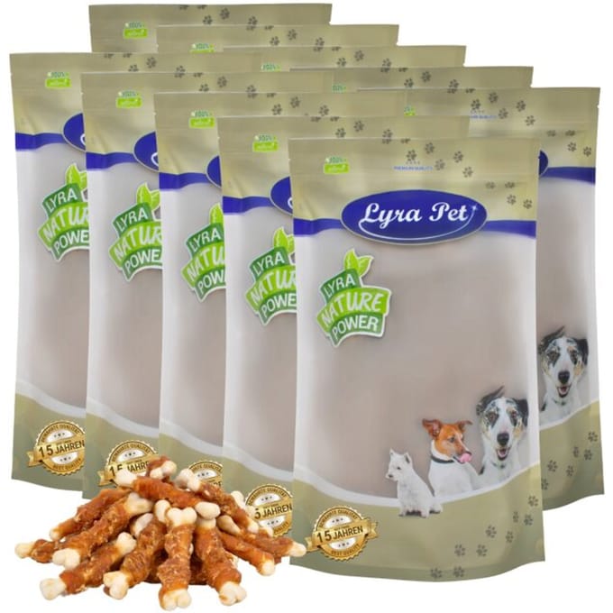10 kg Lyra Pet® calcium botten met kipfiletreepjes