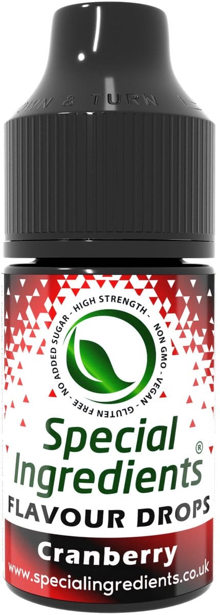 Cranberry Smaak Druppels - 30 ml - Smaakdruppels - Flavour Drops - Moderne Gastronomie - Moleculair Koken - Hersluitbare Pot - Recycled Plastic