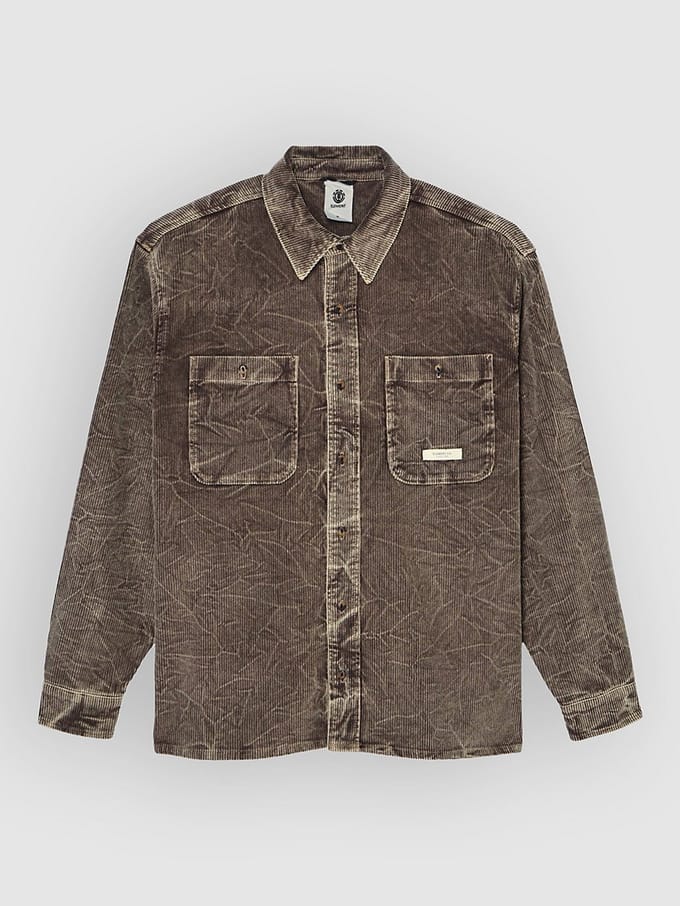 Element Relax Printed Cord Shirt grijs