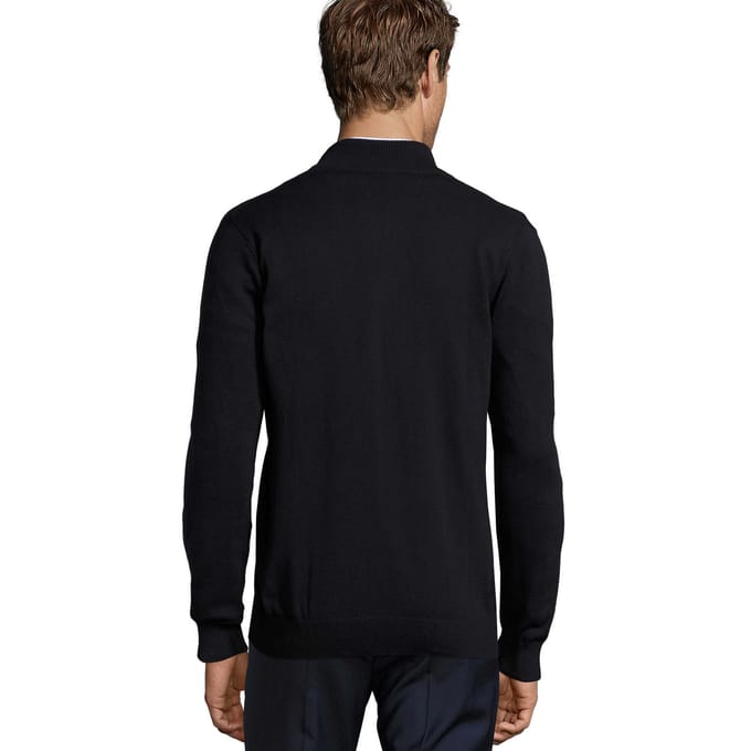 SOLS Heren Gordon gebreid vest met rits (Marine)