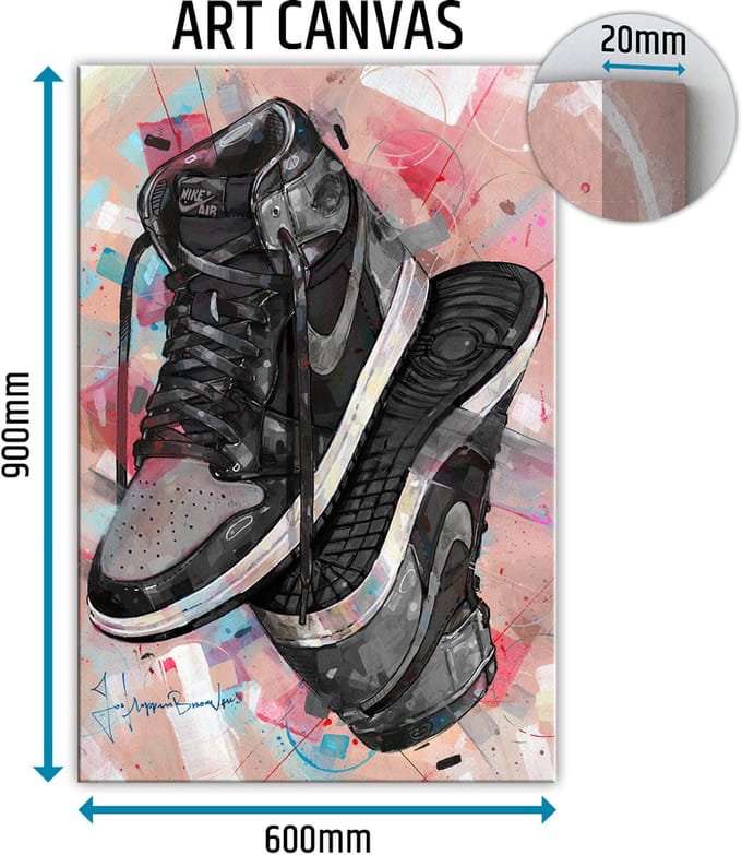 Sneaker canvas upside down shadow 1.0 60x90 cm