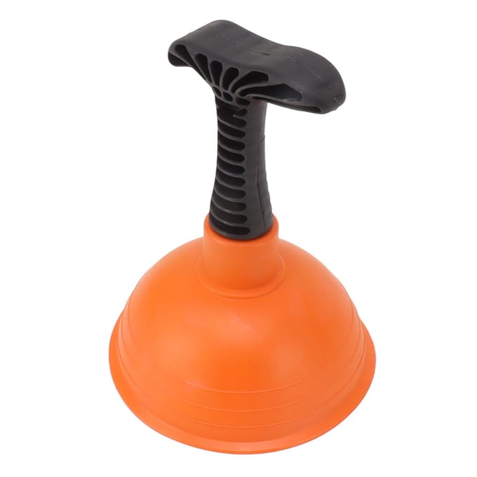 Mini piston puissant avec poignée antidérapante, petit piston de vidange efficace pour toilettes, baignoire, évier blanc