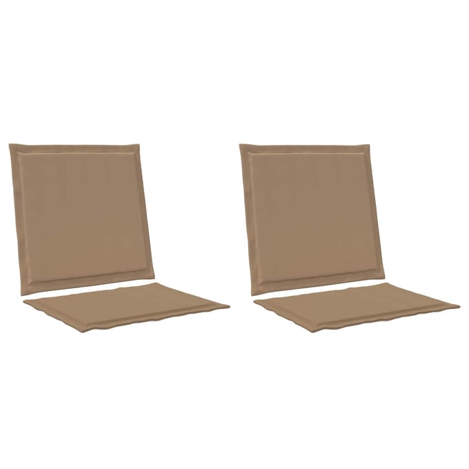vidaXL - Zitkussen - en - Rugkussen - Polyester - Taupe - 47 - x - 45 - x - 2 - cm