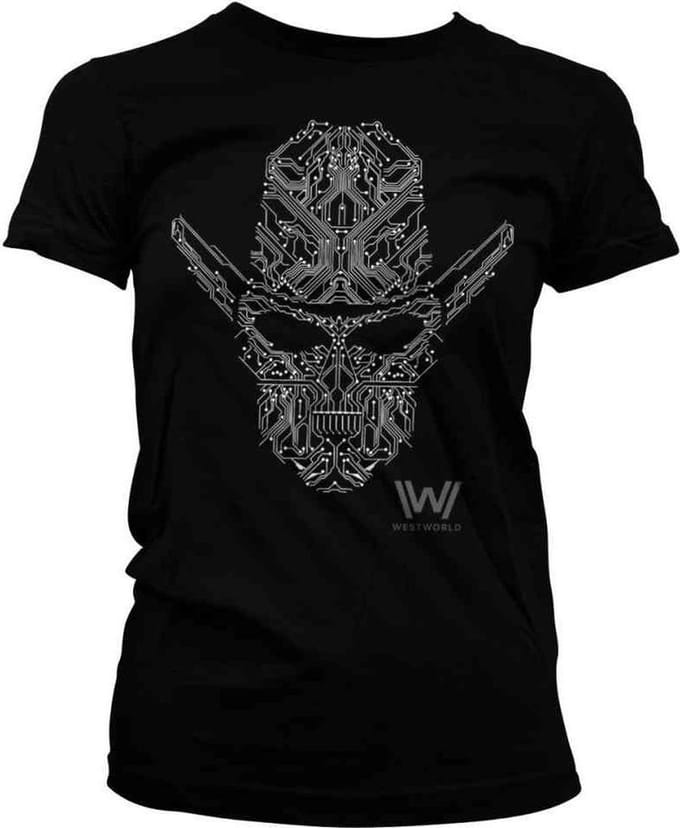 Westworld Dames Tshirt -S- Circuit Face Zwart