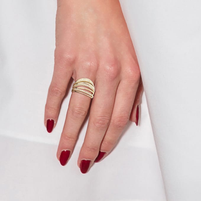 Diamond Ring 0.60 Cts luxe sieraden Yellow Gold