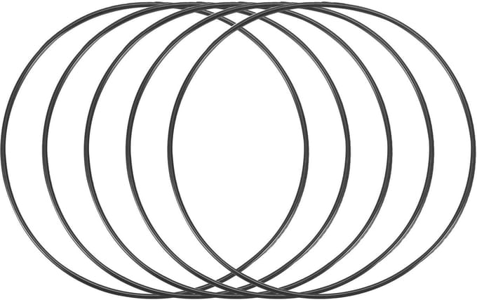 sourcingmap 5 Stks Zwart 80mm x 1.5mm Nitril Rubber O Ring NBR Olie Afdichting Grommets