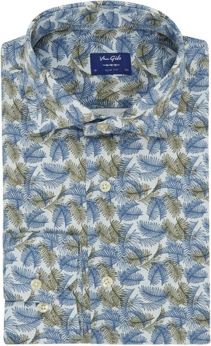 Van Gils  - Stretch overhemd met print Heren