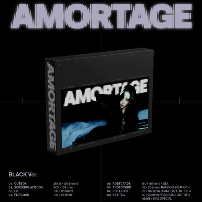 JISOO - [AMORTAGE] Mini Album EXCLUSIEVE Editie Black