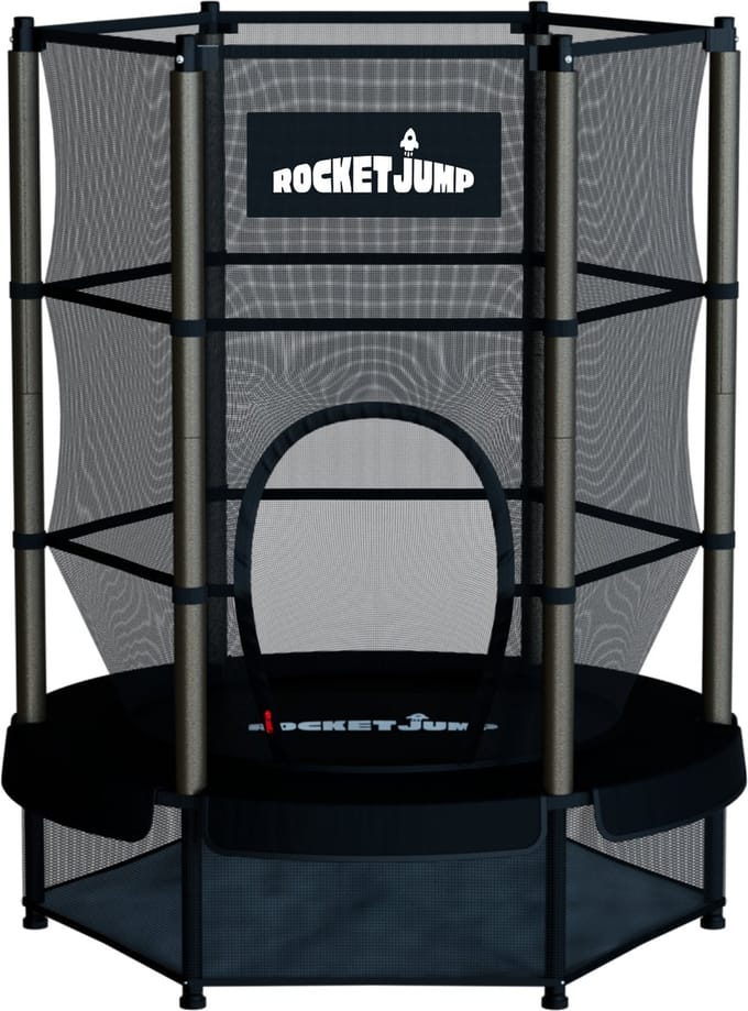 RocketJump LF14 Trampoline - Inclusief veiligheidsnet - Kindertrampoline 140 cm - Zwart