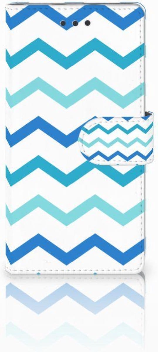 Huawei Ascend P8 Lite Telefoon Hoesje Zigzag Blauw
