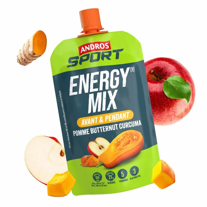 Energie drank Andros Sport Energy Mix Pomme Butternut Curcuma