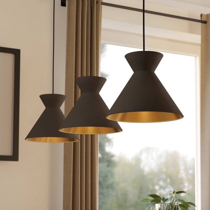 EGLO Nastasia Hanglamp - E27 - 100 cm - Zwart/Cappuccino