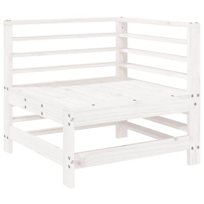 vidaXL - 5-delige - Loungeset - massief - grenenhout - wit