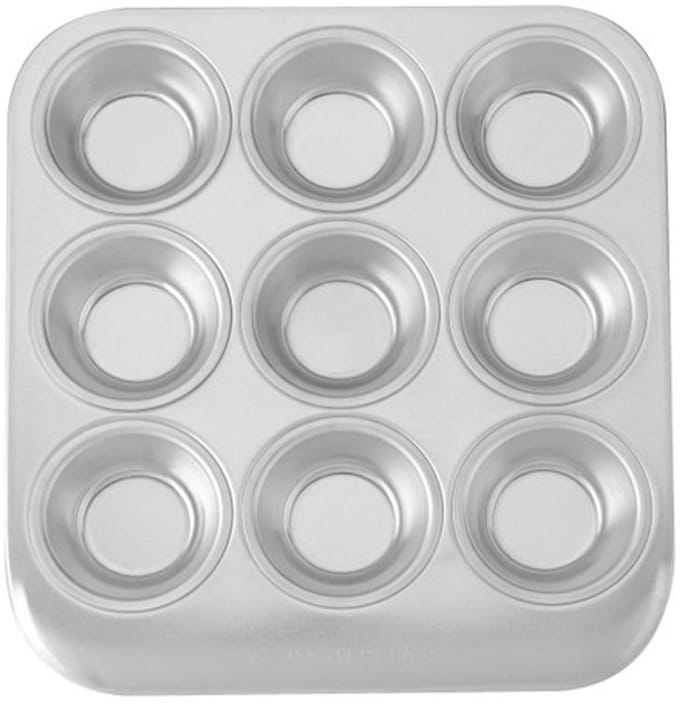 Muffinvorm, Cupcakevorm, Bakvorm, 9 Muffins, Gerecycled Aluminium - MasterClass