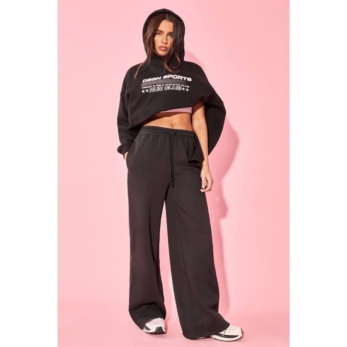 Dames DSGN Studio Sport Rechte Pijp Joggingbroek | Zwart | Maat: Medium