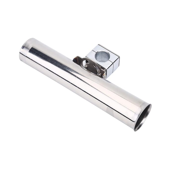 Support de support de canne à pêche en acier inoxydable robuste pour bateau blanc