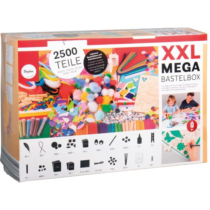 XXL Mega knutsel box, ca. 2.500 onderdelen