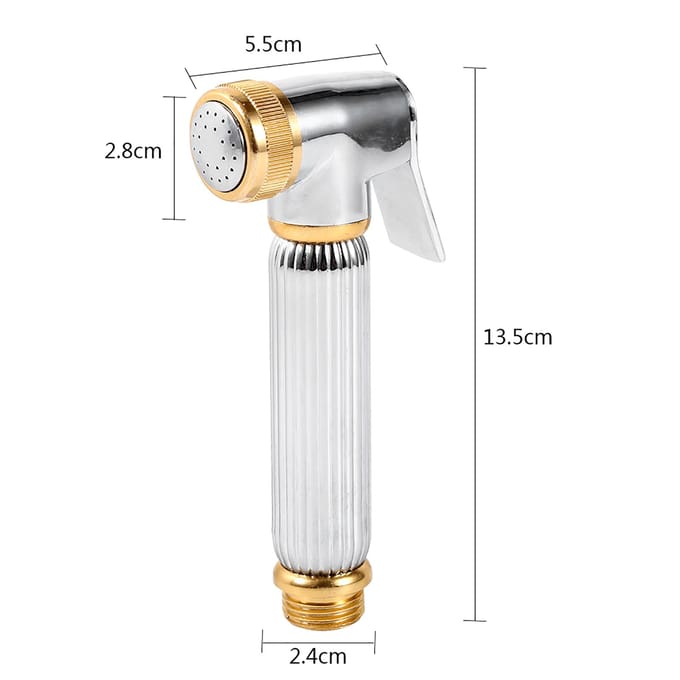Bidet Laiton Salle de Bain Douchette WC Pulvérisateur Pommeau de Douche Gicleur white