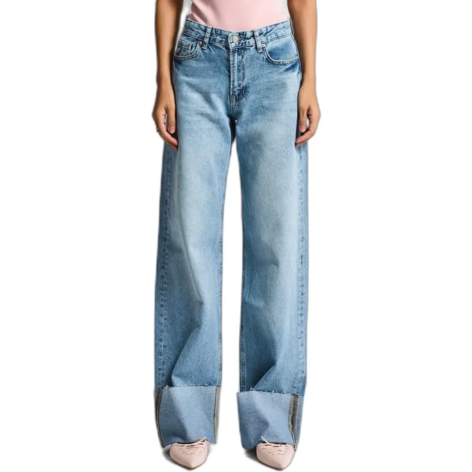 It's Basic - STRAIGHT MID RISE JEANS - Aqua