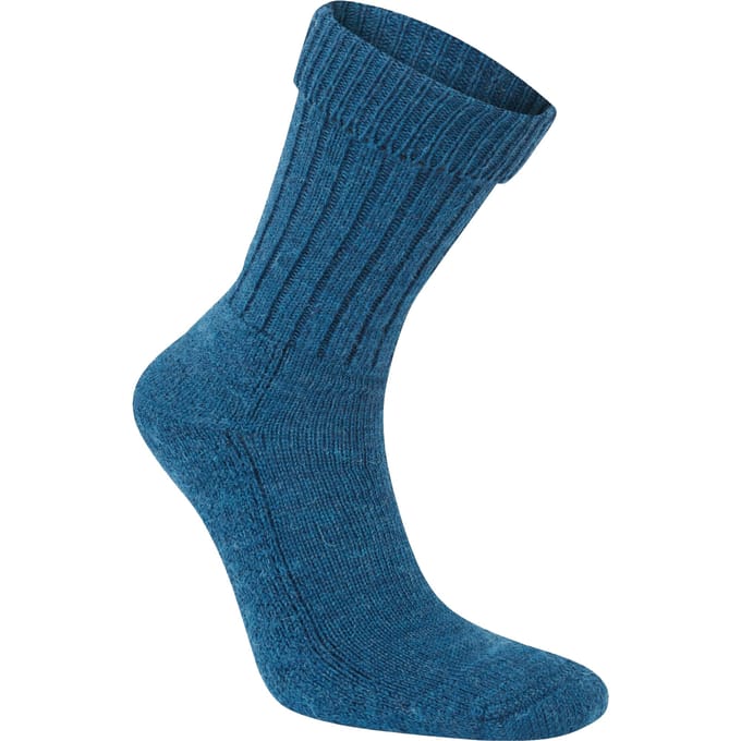 Craghoppers Wollen sokken voor volwassenen (Poseidon blauw gemêleerd)