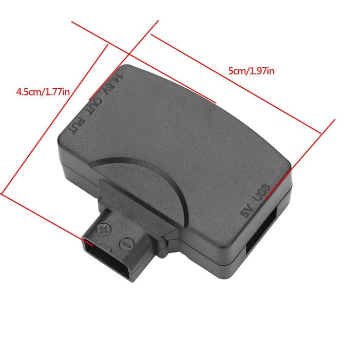 Adaptateur D Tap vers connecteur USB 5 V pour caméscope à monture V, batterie pour BMCC gray