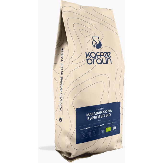 Kaffee Braun Espresso Malabar Sona Bio 1kg