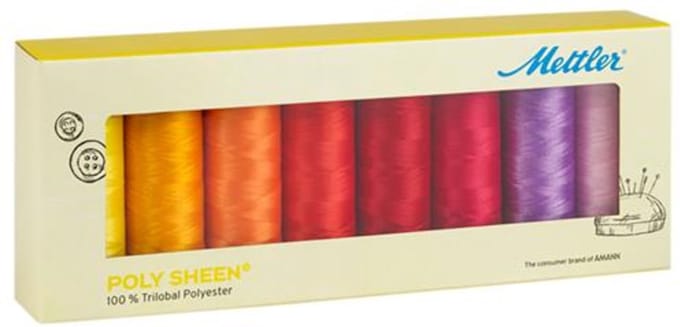 Amann Mettler PS8 Polysheen machineborduurgarenset 8 x 200 meter