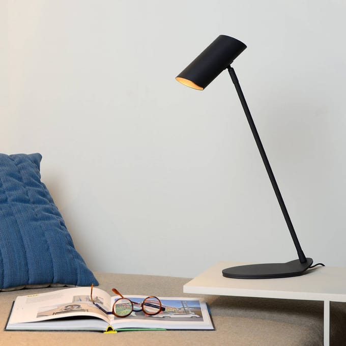 Lucide HESTER - Bureaulamp - 1xGU10 - Antraciet