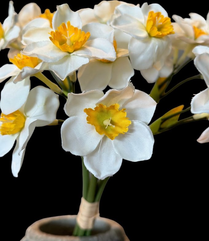Seta Fiori - Kunstbloemen - Narcisjes - x6 - 25cm
