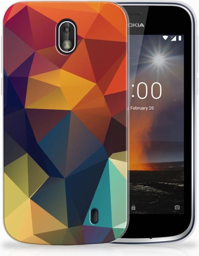 Nokia 1 TPU Hoesje Polygon Color