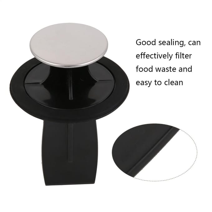 Multifunctionele Waterstop Dispenser Afvoer Waterstop Voedselafvalvermaler Accessoire black