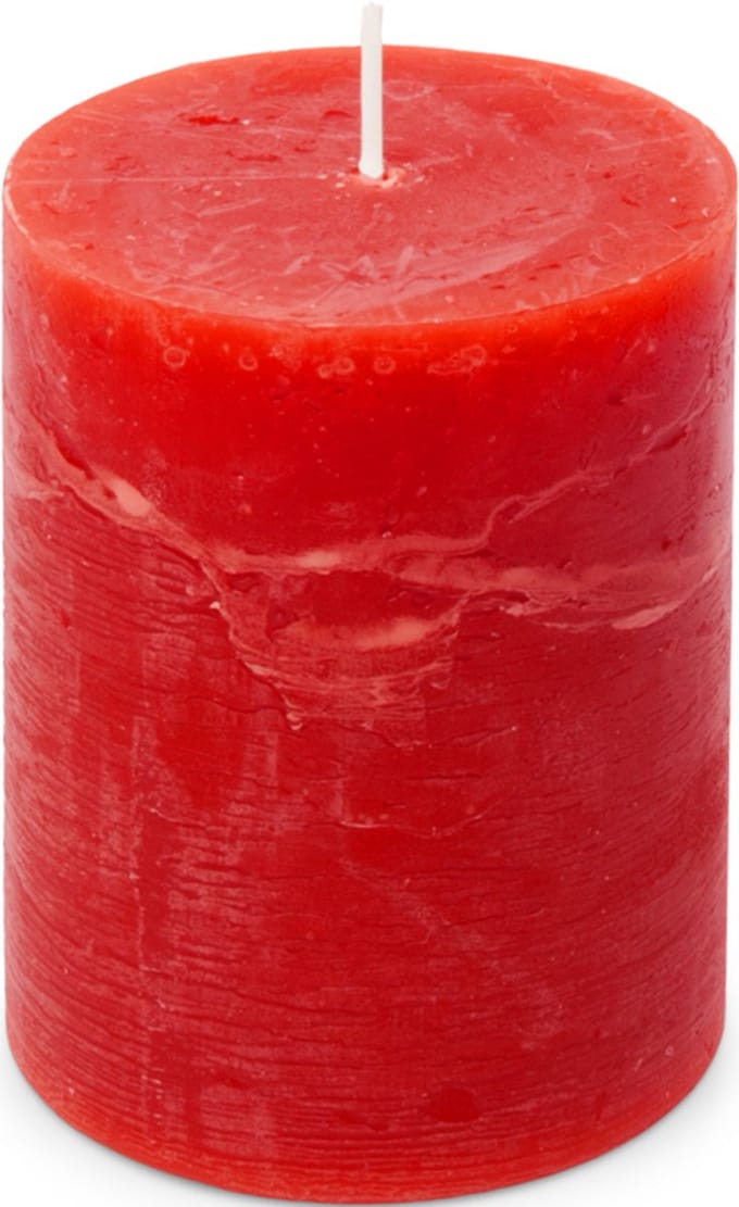 Kaars rustiek 80/110 mm rood Spaas